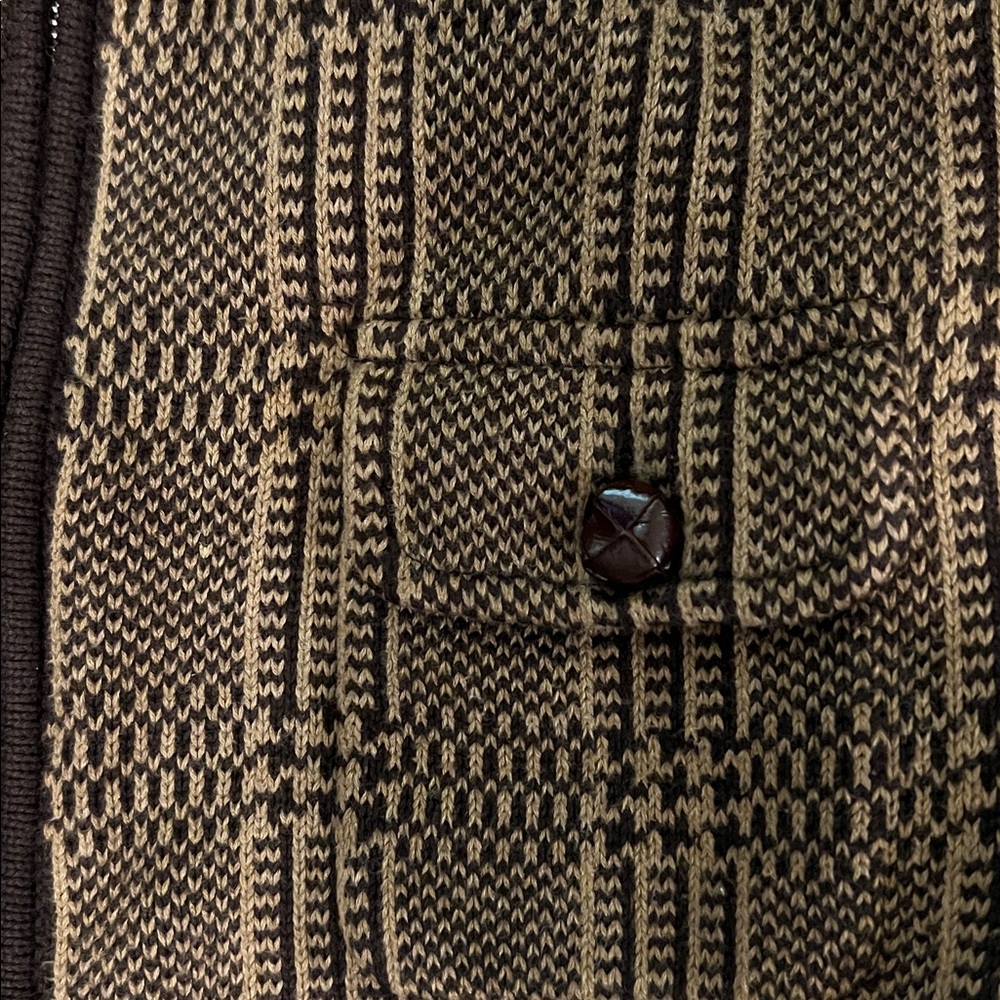 Women’s Lauren Ralph Lauren Brown Knit Zip Cardigan Sweater Small - Picture 4 of 7